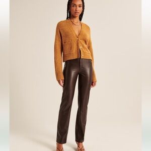 NWOT Abercrombie leather 90s straight ultra high rise